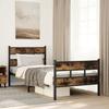VidaXL Metal Bed Frames Without Mattress Smoked Oak 80x200 Cm 4017062