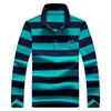 Men Polo Shirt Long Sleeve Shirt Spring Autumn Cotton Embroidery Warm Casual Stripe Polo Shirt Men