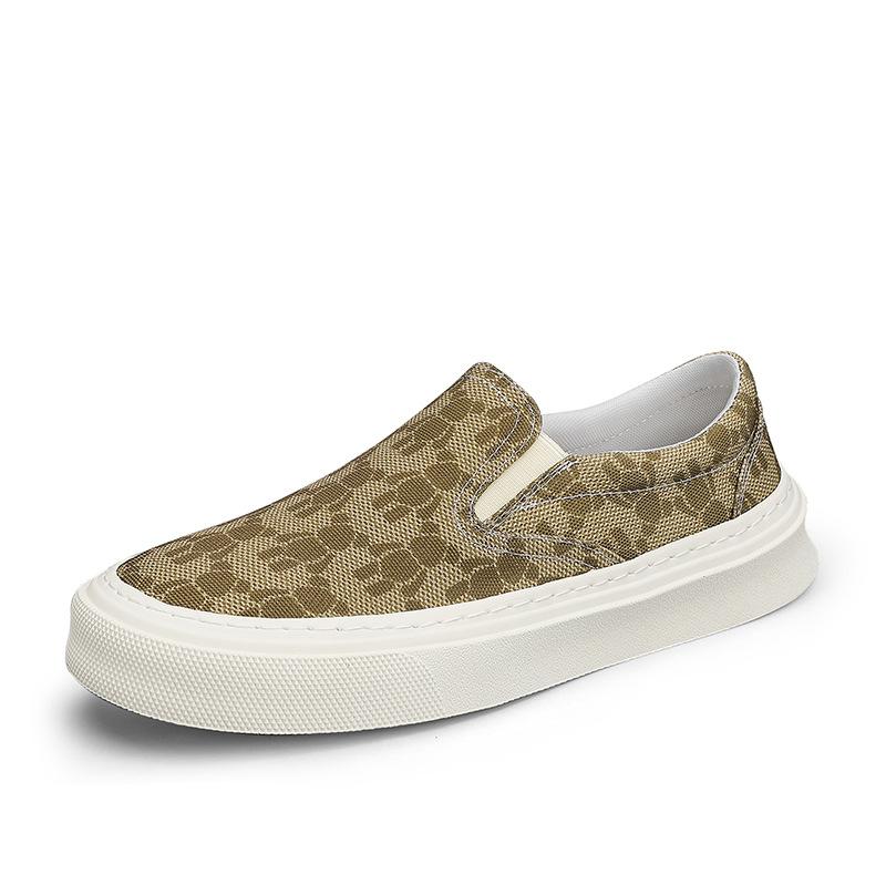 

Мужская обувь весна студенческий ветер тканевая обувь легкий милый медведь повседневная обувь холщовая обувь на одной педали ленивая обувь один 2025 44