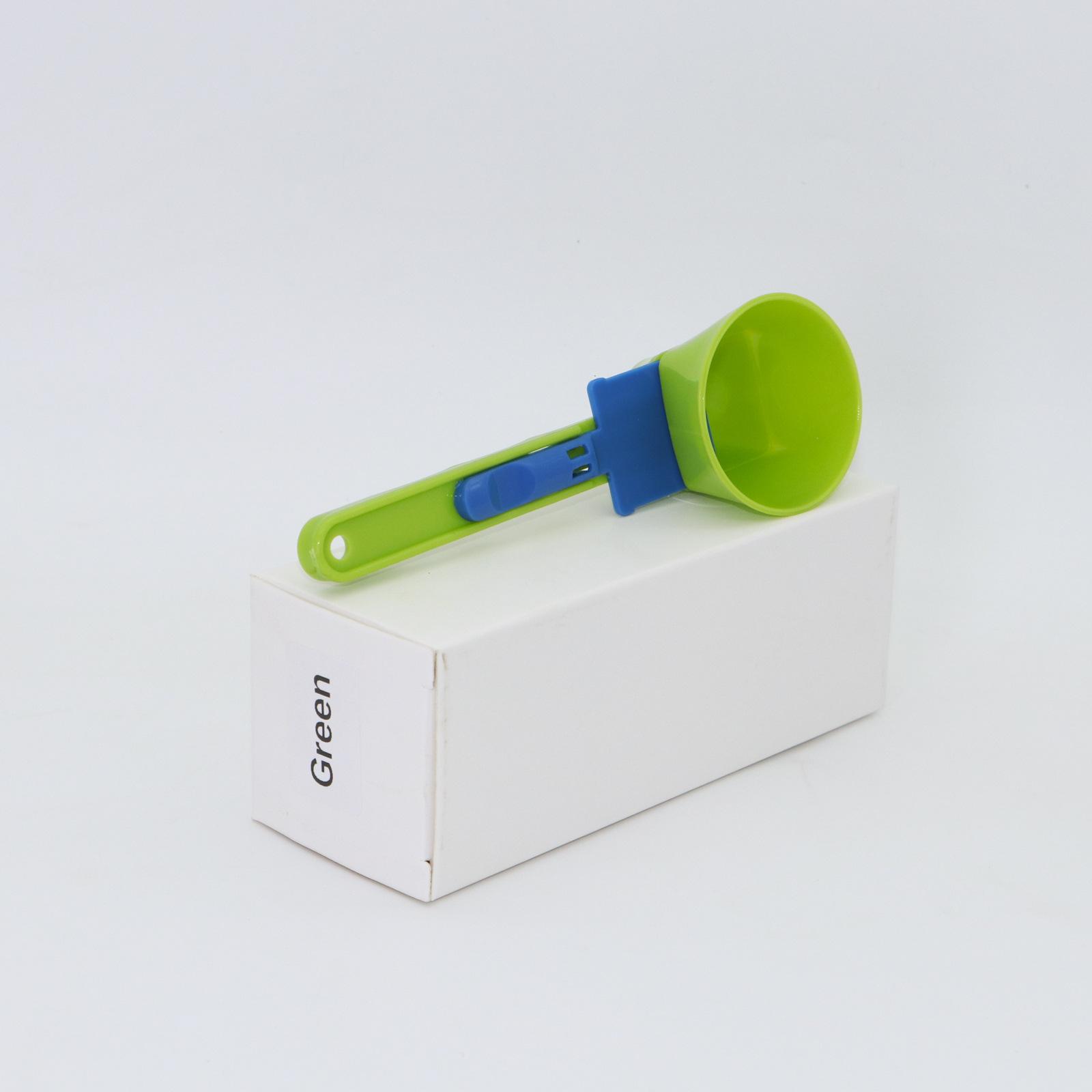 

1Pc Creative Protein Powder PP Material Sliding Spoon, Leak-proof Coffee Spoon, Holiday Gift зелений