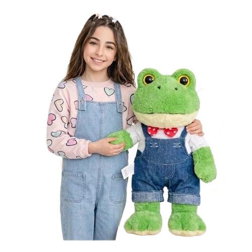 Grenouille Chanteuse Peluche Mignonne Dessin Animé Grenouille Animal en Peluche Poupée pour Enfants Cadeau d'Anniversaire Douce Confortable