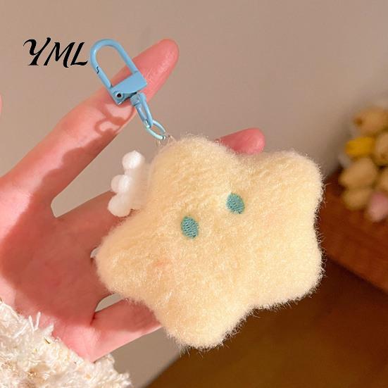 Cute Keepsake Gifts for Events Star Moon Plush Pendant, Keychain Charm Fluffy Shaped Decorations with Lobster Clasp, Soft Stuffed Pendant Schoolbag