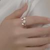 925 Silver-Plated Daisy Flower Ring, Forest-Style Gift for Her, Fresh Design Pinky Ring