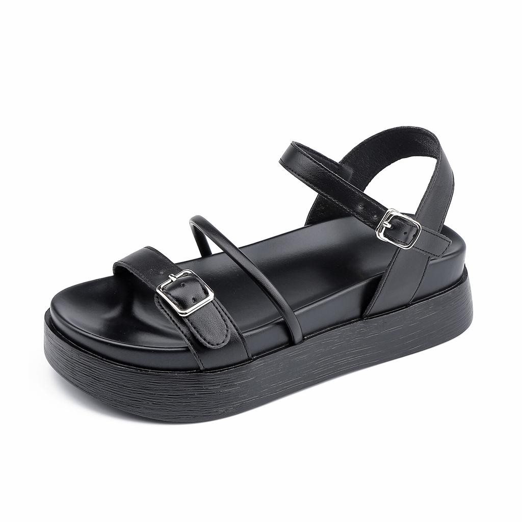 Yuanlitong platform sandals women's small height increase women's shoes fairy style fashion word strap temperament sandals versatile