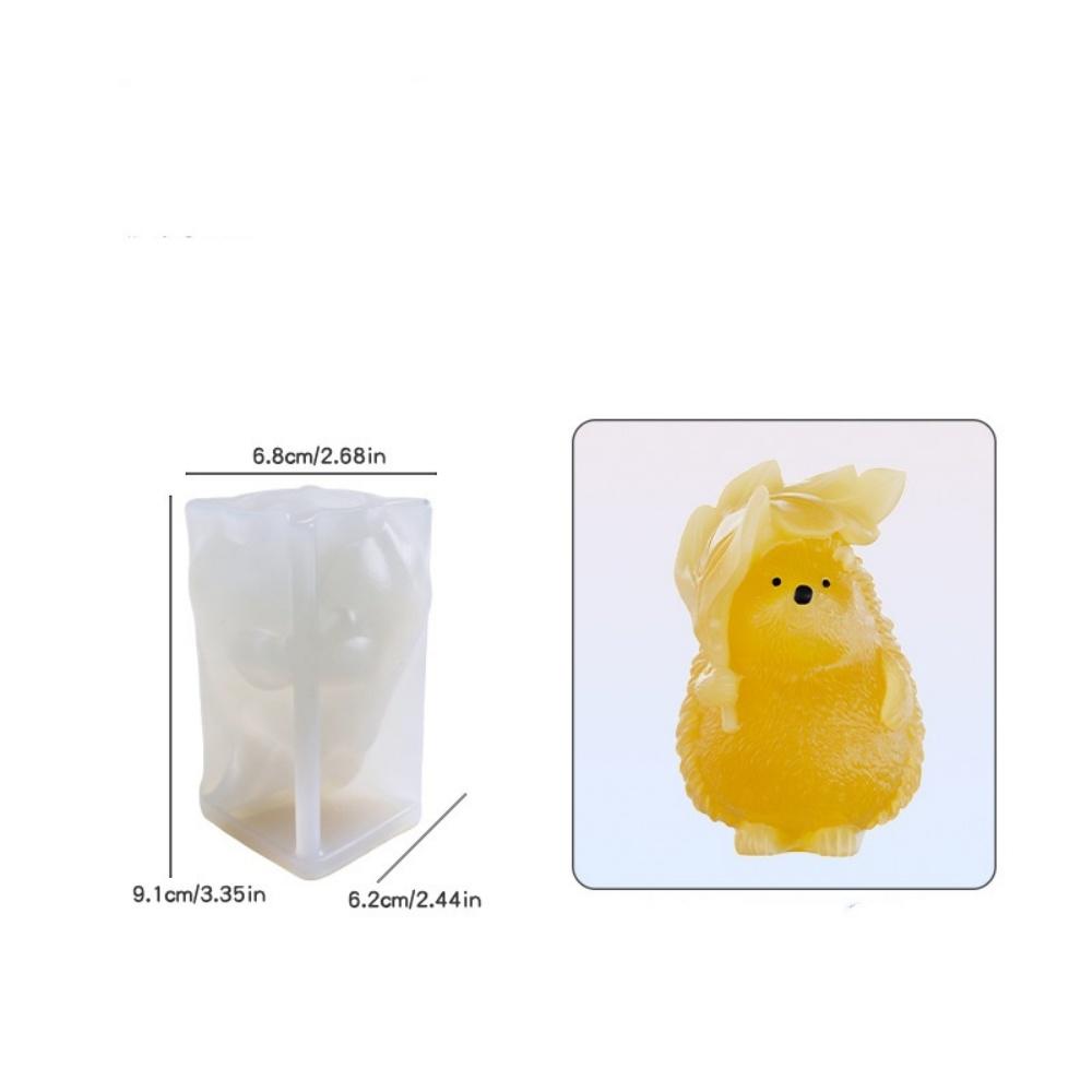 3d Hedgehog Silicone Mold Cute Resin Diy Mold Gypsum Craft Mold 3d For Hobbyists Crafting Desktop Display