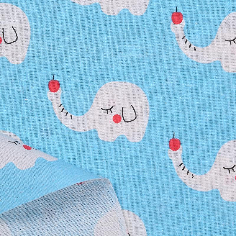 

Elephant Pattern Polyester-Cotton Linen Fabric for Sofa Covers, Curtains, and Pajamas