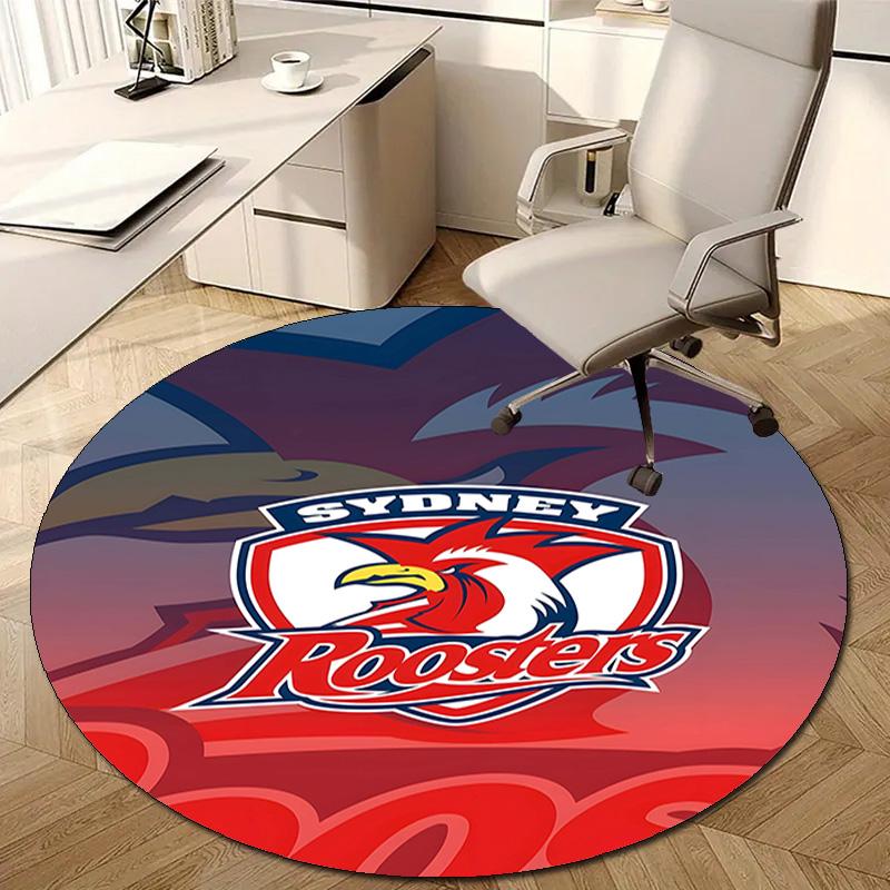 1 Stück Fußballmannschaft (23) Design Bedruckter Bereich Runder Teppich für Schlafzimmer Wohnzimmer Heimdekoration Teppiche Matte Rutschfeste Matte Teppich für das Bett