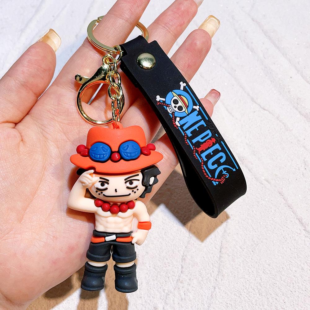 50Styles ONE PIECE Themed Keychain Cute Luffy, Roronoa Zoro, Silicone Toy Doll Key Chain Backpack Decor Small Gifts for Friends