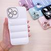 High Quality Candy Color 3D Pattern Shockproof Mobile Phone Cover TPU Down Jackets Phone Case for iPhone 16 Pro Max 15 14 13