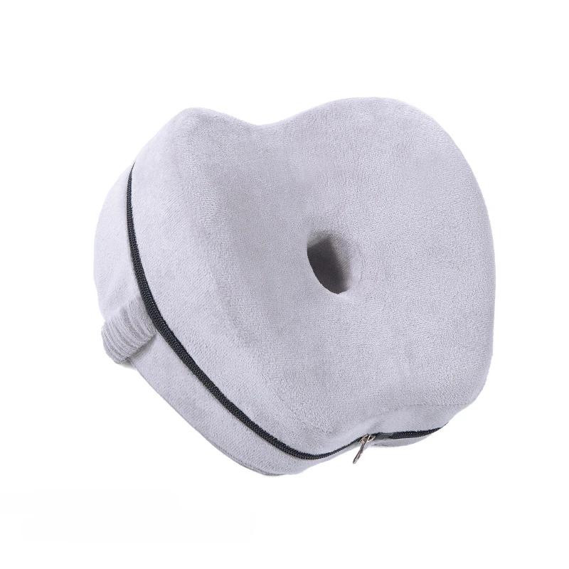 

Подушка для ног Apple clamp Ортопедическая подушка Home Медленно восстанавливающаяся хлопковая дышащая подушка для колена Подушка для ног для сна на боку 23.5x23x13.5cm серый