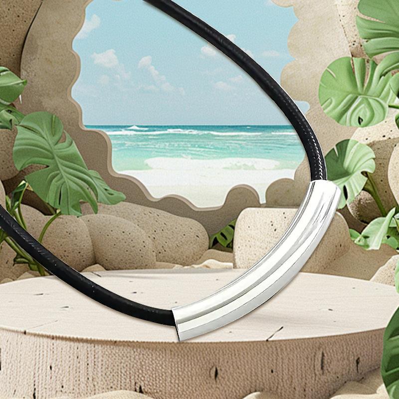 Simple Charm Collarbone Chain Necklace Daily Metal Smooth Surface Trend Personality Trend