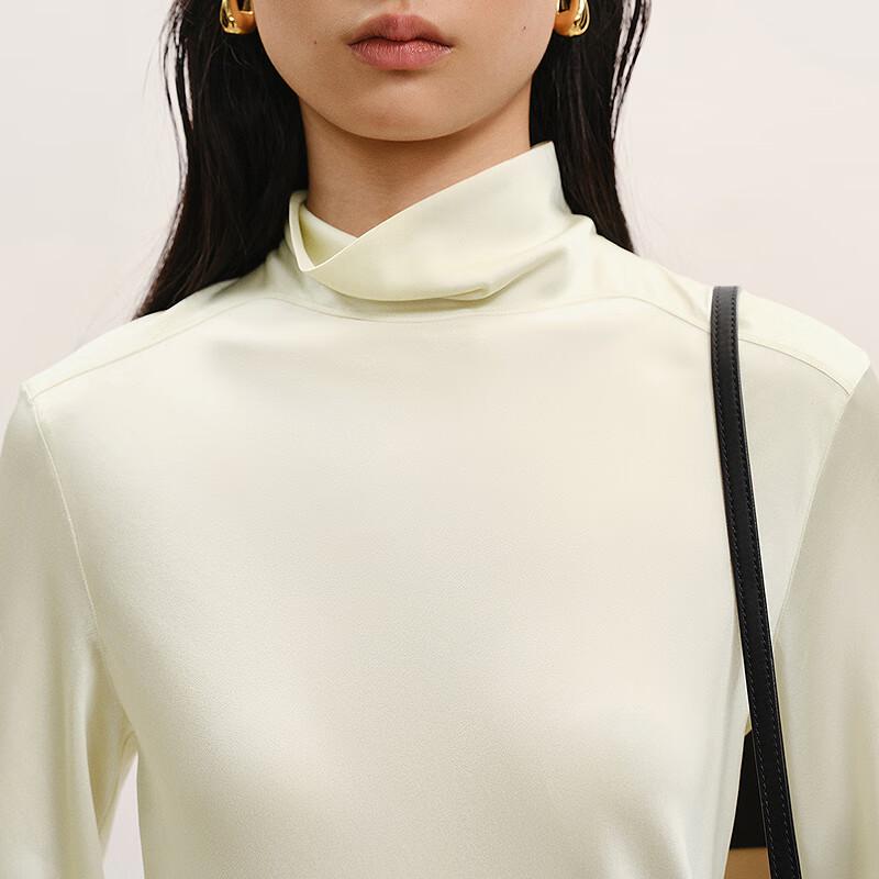 2026 Spring Women's Mulberry Silk Stand Collar Blouse