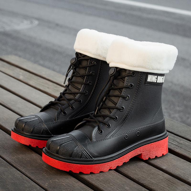 

Желейные водонепроницаемые дождевые сапоги - Женские прозрачные нескользящие короткие сапоги в корейском стиле, модные 44