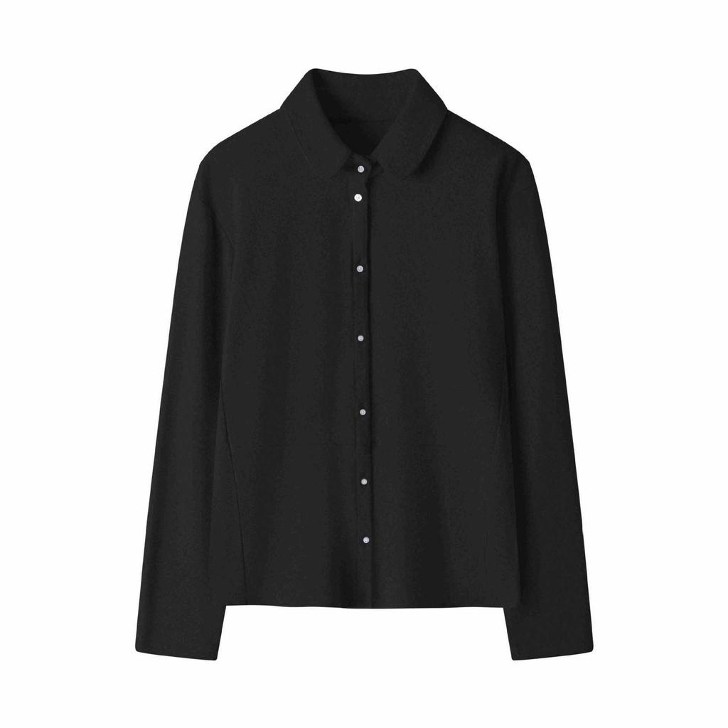 New Double-Sided Plush Women's Autumn/Winter Shirt with Cashmere Protein, 3A Antibacterial, Slim Fit—Wear Out or as Base Layer