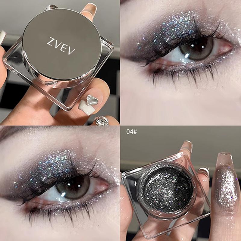 Diamond Glitter Monochrome Eyeshadow Palette Discoloration Eye Shadow Highlighter Sequins Waterproof Lasting Eyes Makeup Pigment