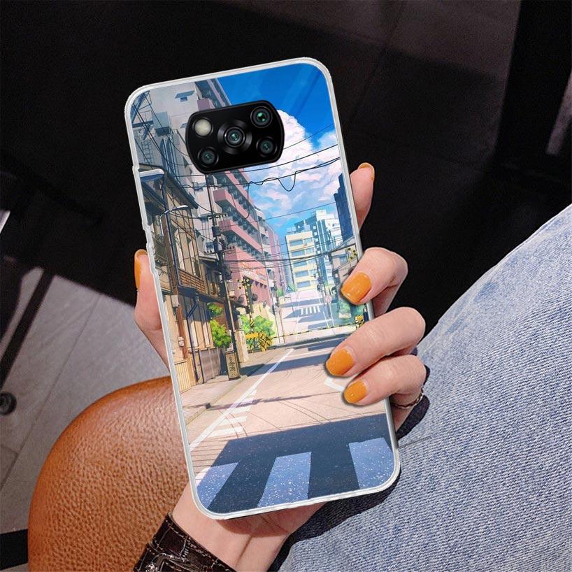 Anime Aesthetic Scenery Phnoe Case for Xiaomi Poco X5 X6 X7 Pro X4 Gt F7 Ultra M8 M7 Redmi 15C 15 13C 13 12C 12 Unique Cover Coq