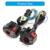 Motorcycle Switches 7/8" Handlebar Mount Start Stop Off On Off Button Side Switches 12V For ATV Motorcycle