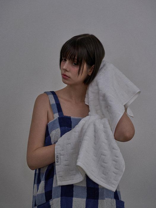 Халат мини TETO Шахматка Синий Супима FREE