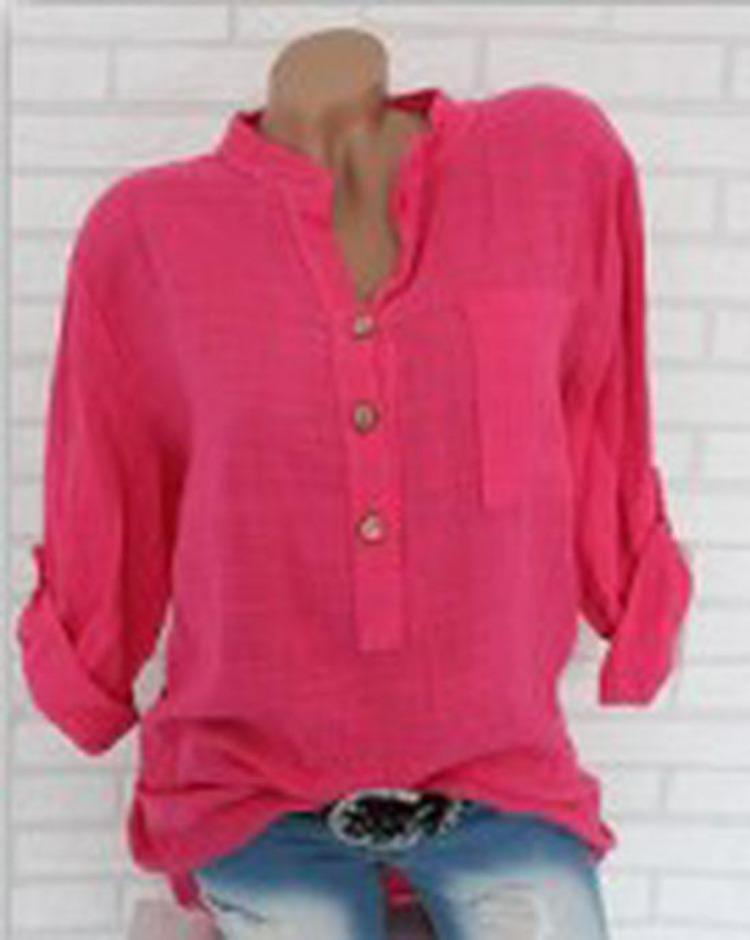 

Женская прозрачная летняя рубашка с длинным рукавом 2018 5XL розы красного