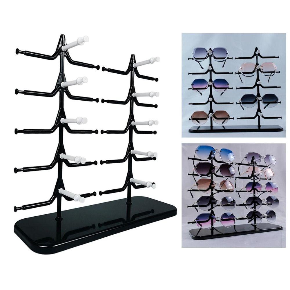 Displaying Showcase Space Saving Wood Display Stand Glasses Frame Tray Sunglass Holder Rack Eyeglasses Organizer Shelf