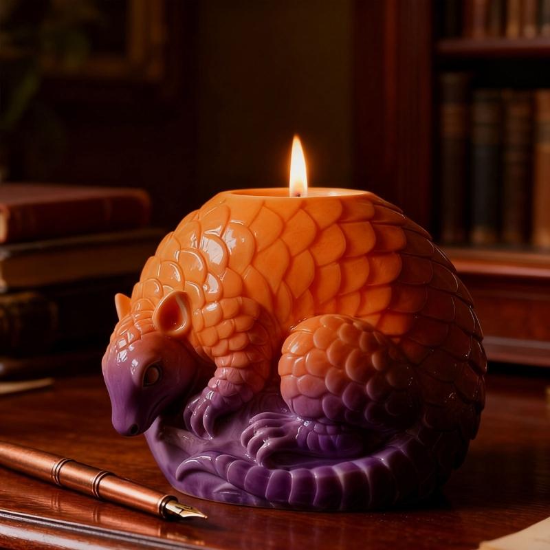 Flexible Silicone Pangolin Planter Mold For Resin Casting Jewelry Organiser And Succulent Plant Pots Crafting Tool