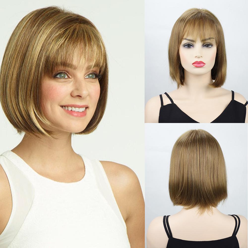 

Ladies Bangs Fake Short Straight Synthetic Wig Headband