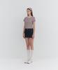 Une Stripe Cropped T-Shirts_Pink