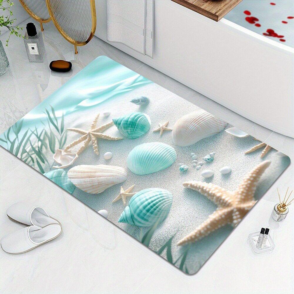 Rendering Flower Toilet Decorative Floor Mat Absorbent Bathroom Floor Mat Diatom Mud Floor Mat Absorbent Floor Mat Toilet