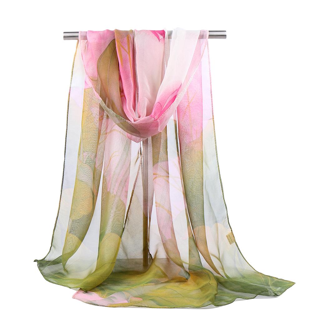 New Fashion Floral Printing Beach Silk Scarf Shawls Female Long Wraps Beach Spring  Summer Sunscreen Hijab For Women 160*50Cm