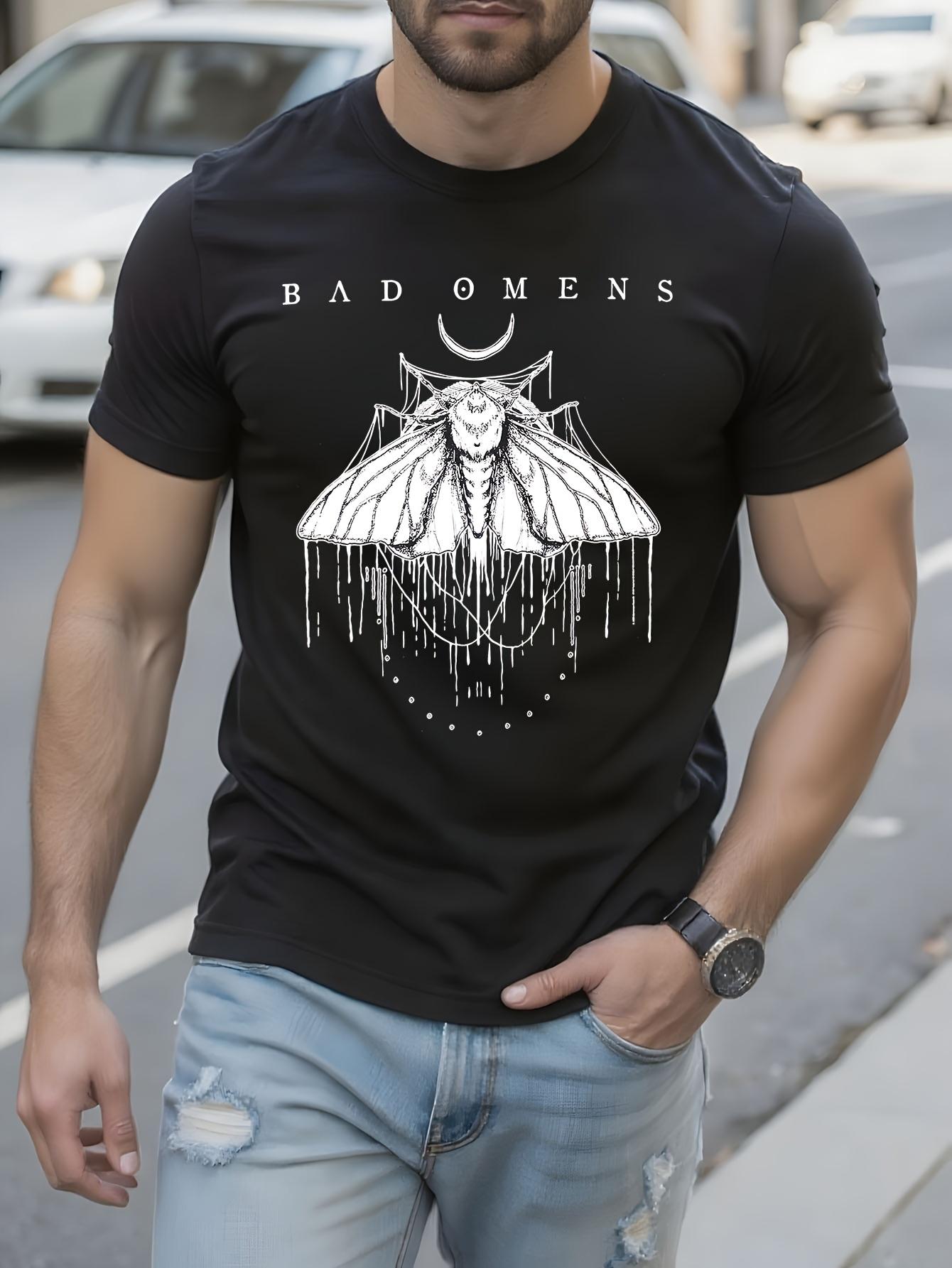 Bad Omens Moth Graphic Tshirt - X-Large Black Plus Size C... XL
