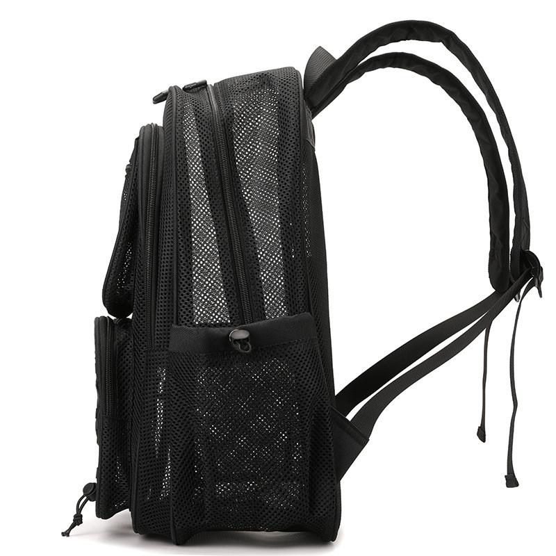 Mesh Hollow Out Casual Backpack With Multiple Pockets For Travel And School Use
