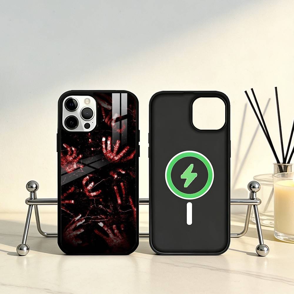 

HALLOWEEN BLOODY SPLATTER Phone Case For iPhone17,16,15,14,13,12,11 Plus,Pro Max Magnetic For Magsafe Wireless Charging iPhone15Plus