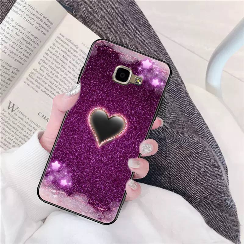 FHNBLJ Love Purple Glitter Newly Arrived Black Cell Phone Case for Samsung A10 20s 71 51 10 S 20 30 40 50 70 A30s Cover