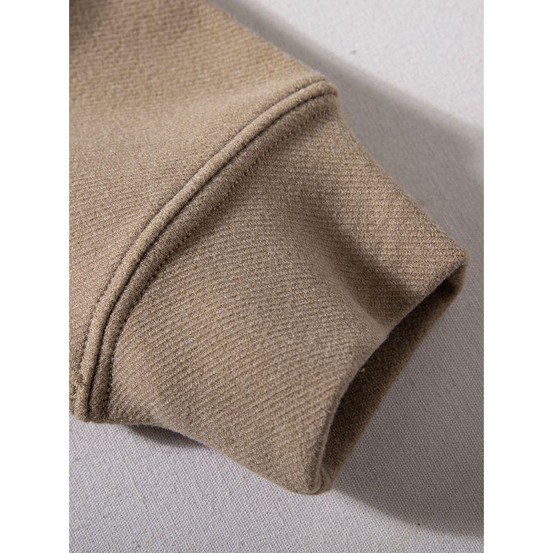 Men's Tops, New Autumn and Winter Solid Color Basic Versatile Loose Long-Sleeved Skin-Friendly Warm Double-Sided Velvet Base Shirt