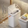 Modern Touchless Automatic Bagging Trash Can with Smart Lid for Bathrooms