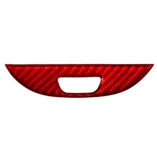 Fit For BMW X5 E53 2000-06 Red Carbon Fiber Arm Rest Handle Cover Trim Sticker