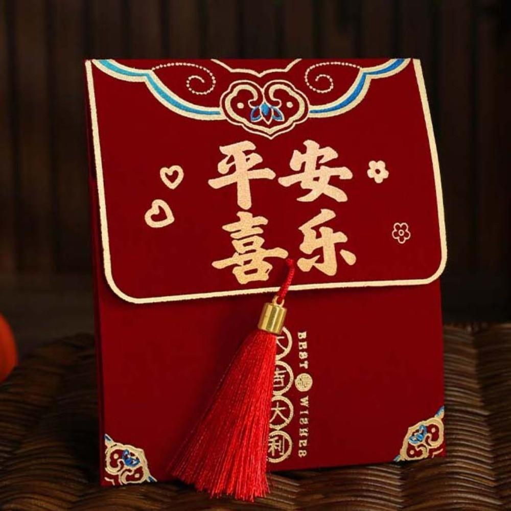 Polyester Spring Festival Red Envelope Traditional God of Wealth Red Pocket  Wedding