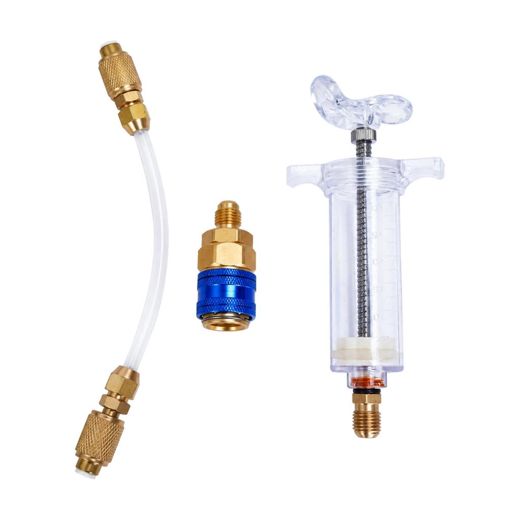 30 Ml Manual A/C Oil Injector Brass Fittings for Garage, Workshop, DIY Mechanics