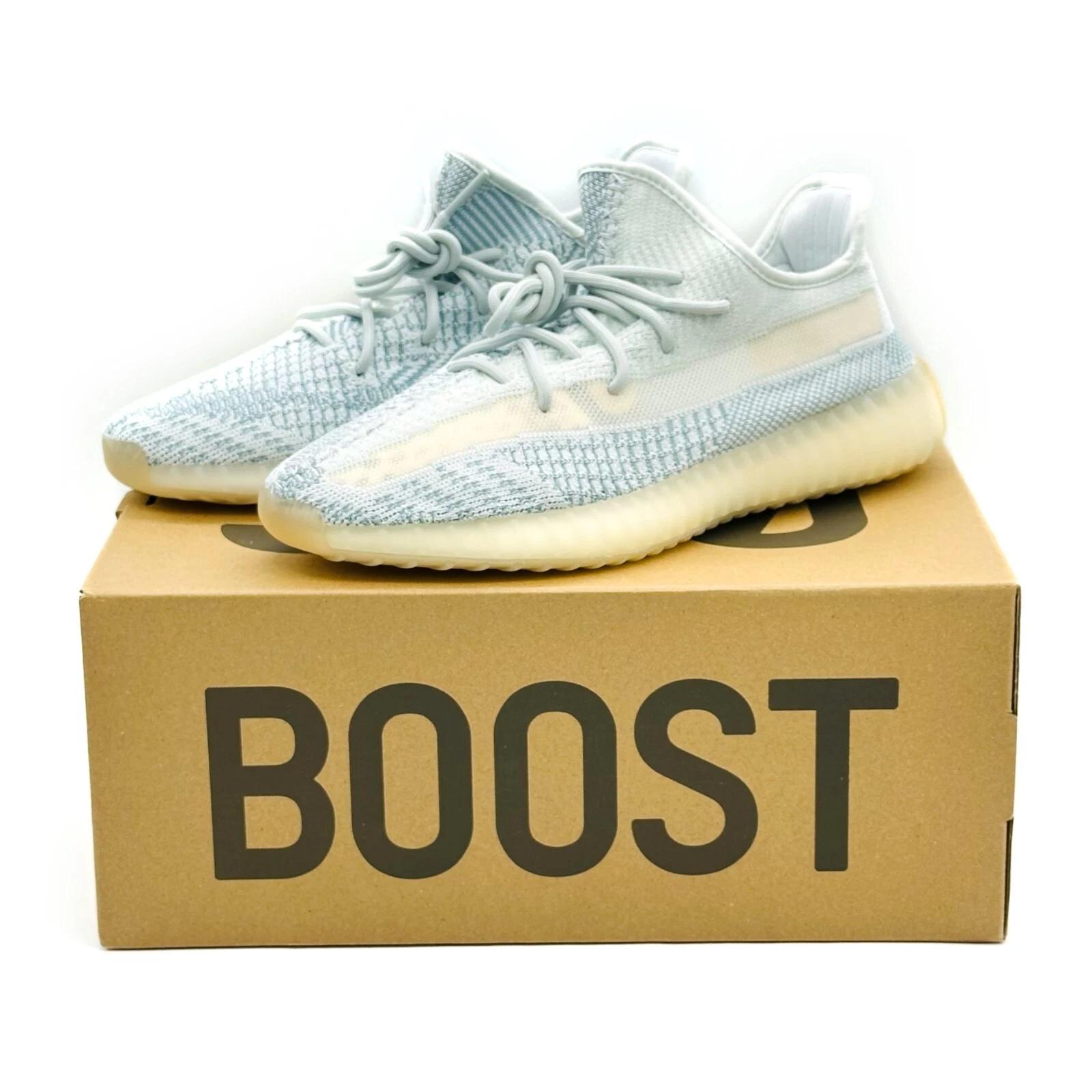

FW3043 Adidas Yeezy Boost 350 V2 Cloud White Ice Blue Несвітловідбиваючий US 10.5