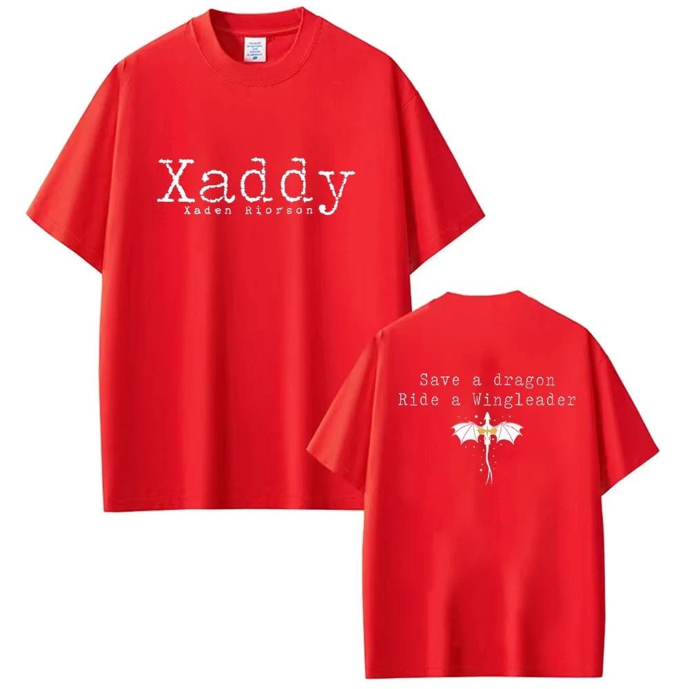 Basgiath War College Fourth Wing Fantasy Novel Tshirt Dragon Rider Xaden Riorson Print Short Sleeve Top Mens Women Cotton