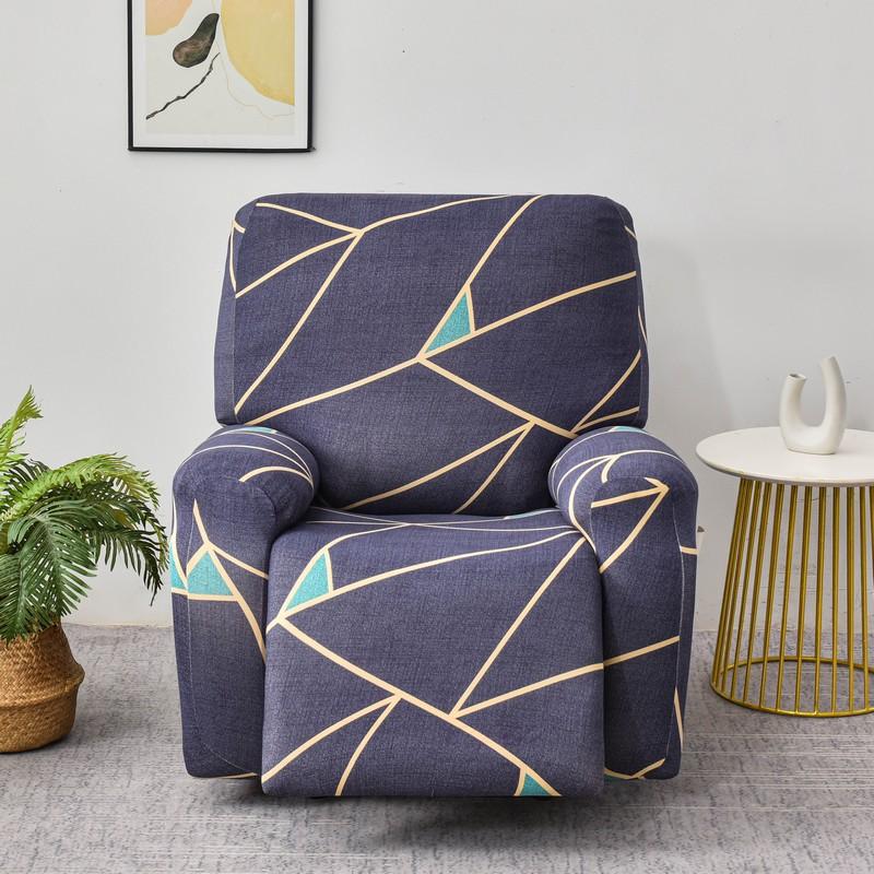 Stretch Recliner Cover 4Pieces/Set Chair Slipcovers Non Slip Slipcover Recliner Furniture Protector For Living Room
