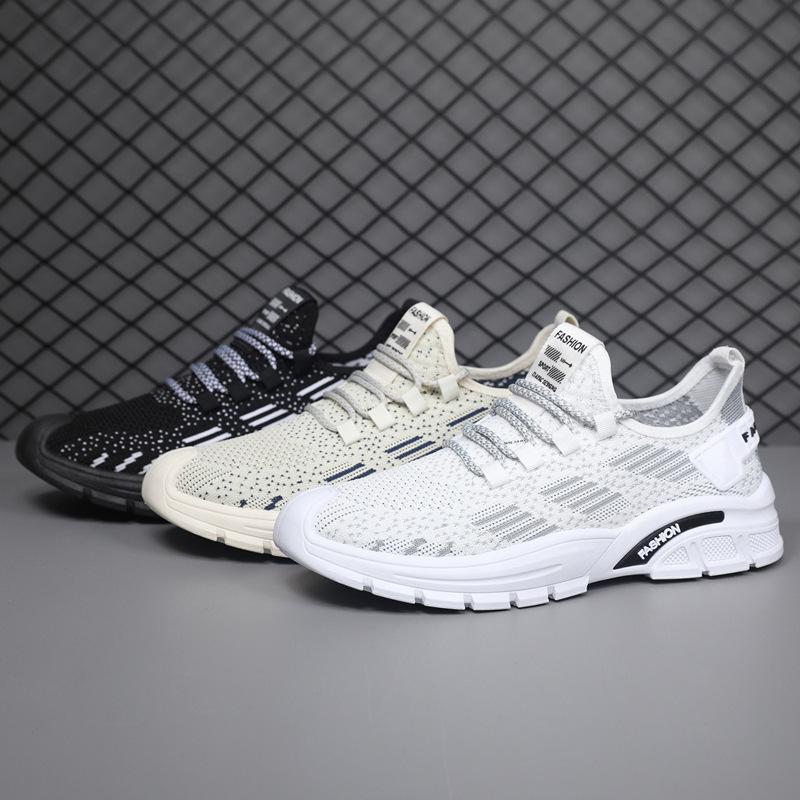 Herrenschuhe Sommer atmungsaktiv 2025 neue Herren-Freizeit-Laufschuhe Herrenmode Fly-Woven Mesh-Sneaker Herren