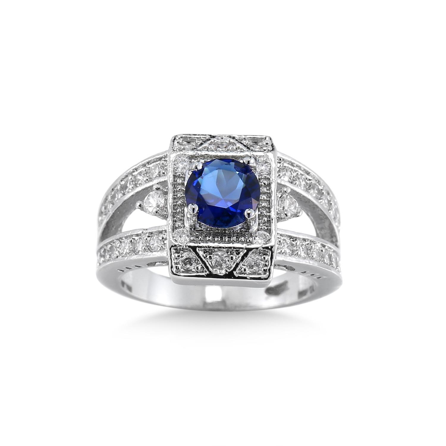 

Женские кольца SODROV Trend с синим цирконом 6