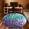 1pc Glitter Gradient Round Chair Mat Office Area Rug - Non-Slip, Floor Mat for Office, Bedroom, and Indoor Decor P127112