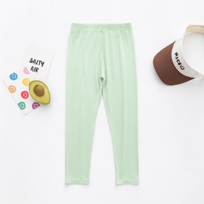 Letní dívčí legíny s potiskem bonbonů: Všestranné, Elastické, Tenké, Délka 9 bodů