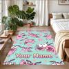 Crystal Velvet Rug Custom Name Text, Soft Non Slip Floor Mat Home DecorCourage the Cowardly Dog