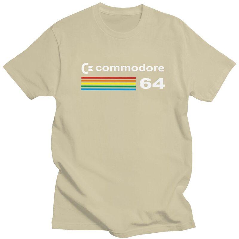 Custom Commodore 64 Computer T Shirt Men ShortSleeve Computer Geek Nerd Tee Tops 100 Cotton Slim Fit Tshirt Merch