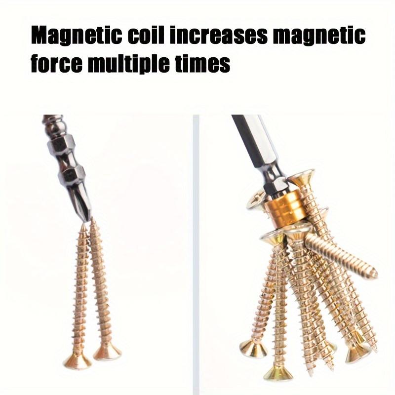 5pcs PH2 Hardness 65mm/110mm Double Cross Head Magnetic Electric Screwdriver Bit Phillips Screw Driver With Ring,Yellow