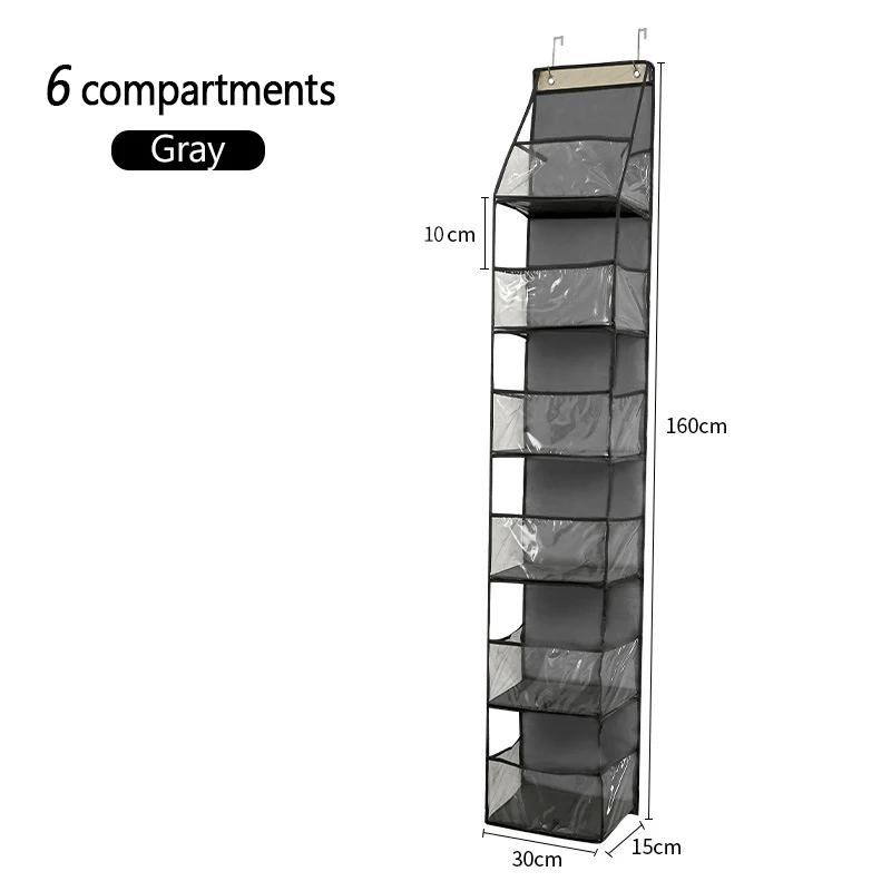 4/6Layer Cloth Storage Bag Hanging Bag Multi-layer Storage Bag Foldable Living Room Miscellaneous Multi-functional Storage Shelf