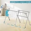JAUREE 2m Folding Clothes Drying Rack, Indoor/Outdoor Use, Heavy-Duty, Stainless Steel, with 20 Windproof Hooks, Compact Storage